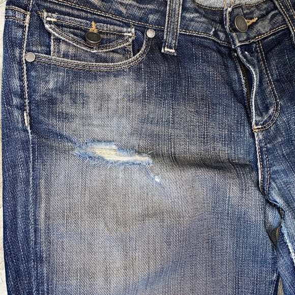 Women's Paige Venice Factory Distressed Bootcut Jeans - Size 29 - Picture 6 of 12